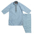 ROBAS Cotton Styled Button Patti Light Blue Shalwar Kameez Full Suit