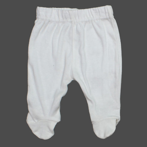 BABY Club White Cotton Baby Legging