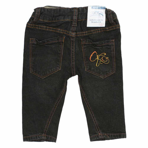 CPD Pooh Cross Stitched Black Boys Denim Jeans Back