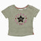 OKAIDI Premium Cotton Good Day Sequins and Applique Girls Tshirt