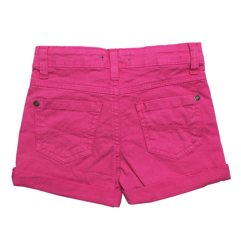 TQF Girls Pink Woven Cotton Pink Shorts