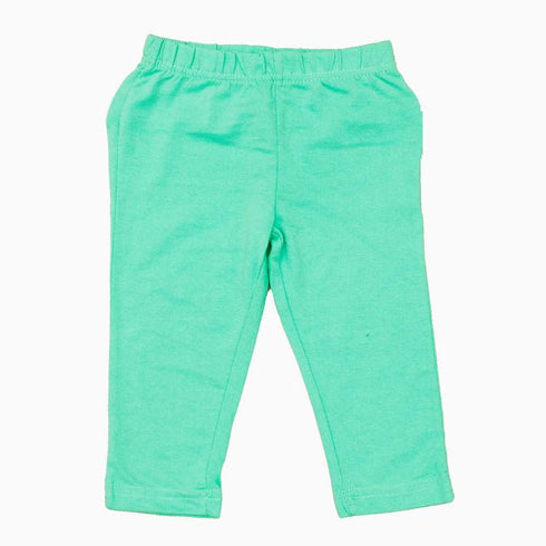 Fisher Price Girls Cotton Green Stripes Flower 2 piece Set