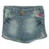 MAX Flower Embroidery Blue Denim Girls Short