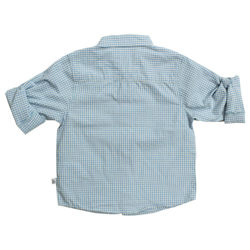 OBAIBI Blue Checks Cotton Casual Shirt