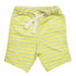 LEFTIES Yellow and Grey Stripes Yarn Dyed Cotton Terry Boys Shorts