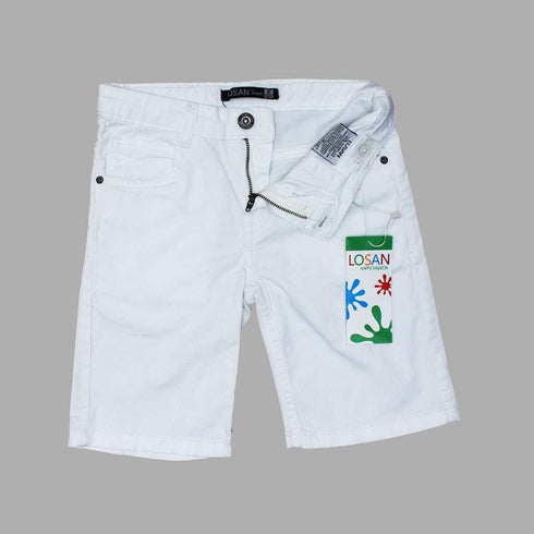 LOSAN White Boys Cotton Summer Shorts
