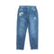 POSH Bird Embroidered Light Ripped Blue Denim Jeans