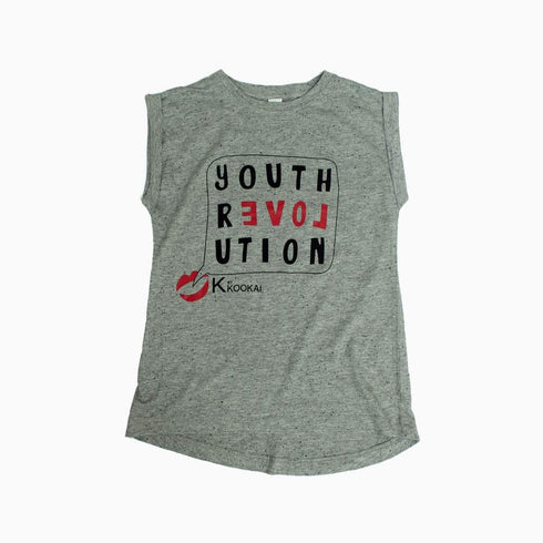 Youth Revolution Slub Grey Boys Tank Top