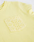 JBC BIO Cotton Lace Pocket Yellow Girls Tshirt