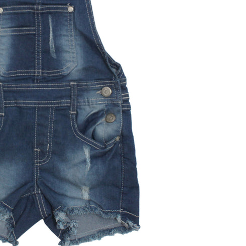 Wall Flower Medium Ripped Bottom Flare Girls Denim Dungaree