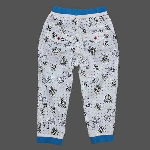 DPAM All over Snoopy White Unisex Adjustable Waistband Woven Trouser