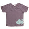 Zara Baby Girls Purple Stripes Chamelion Side Print Cotton Tshirt