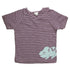 Zara Baby Girls Purple Stripes Chamelion Side Print Cotton Tshirt
