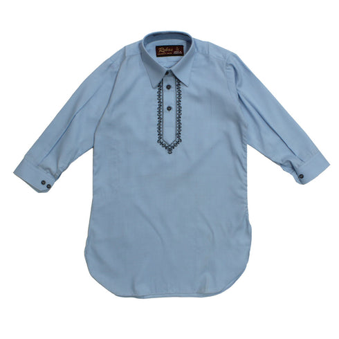 ROBAS Cotton Machine Embroidered Light Blue Shalwar Kameez Full Suit