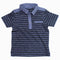 TU Cut Label Boys Blue and Black Striper Woven Cotton Neck Polo