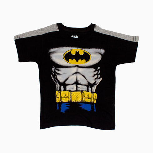 BatMan Chest Print Boys Black 3 piece Set