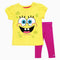 SpongBob Girls Yellow Face print 2 piece Set