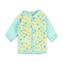 B Step Flower Print Blue And Yellow Unisex Cotton Fleece 2 Piece Set