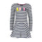 B.NOSY Blue And White Stripes Girls Cotton Dress
