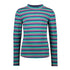 B.NOSY Multi Stripes Green Girls Cotton T shirt