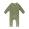 BABALUNO All over Print Green Boys Cotton Bodysuit