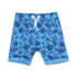BABY CLUB All Over Leaf Blue Boys Cotton Terry Shorts