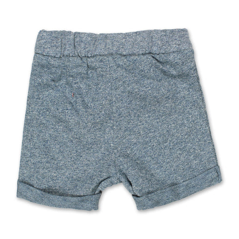 BABY CLUB Bear Print Blue Boys Cotton Terry Shorts