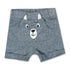BABY CLUB Bear Print Blue Boys Cotton Terry Shorts