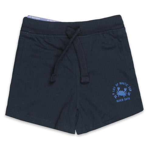 BABY CLUB Blue And White Stripes Boys Cotton Polo 2 Piece Set