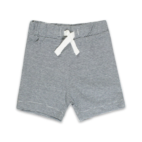 BABY CLUB Blue And White Stripes Boys Cotton Shorts
