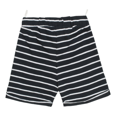 BABY CLUB Blue And White Stripes Boys Cotton Terry Shorts