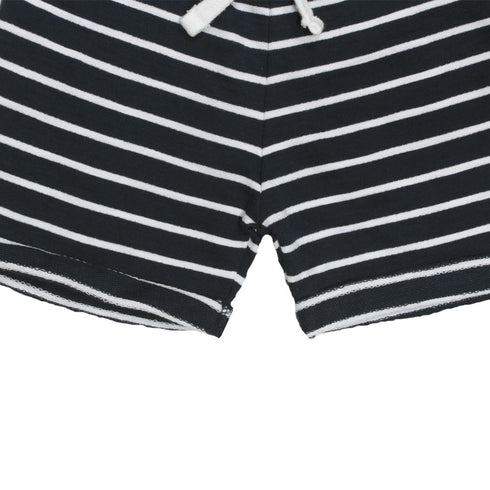 BABY CLUB Blue And White Stripes Boys Cotton Terry Shorts