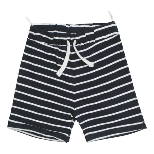 BABY CLUB Blue And White Stripes Boys Cotton Terry Shorts