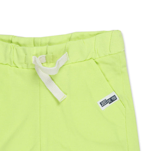 BABY CLUB Just Be You Green Boys Cotton Terry Shorts