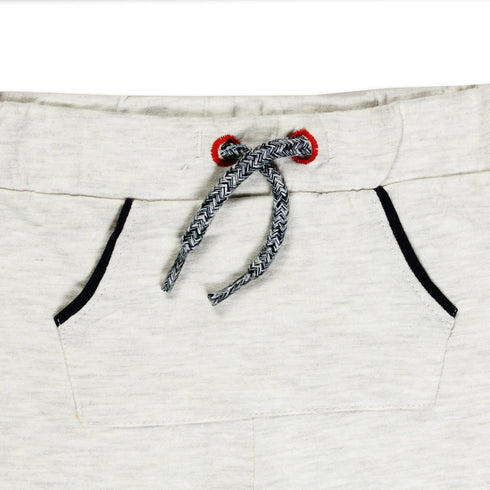 BABY CLUB Light Grey Pocket Boys Cotton Terry Shorts