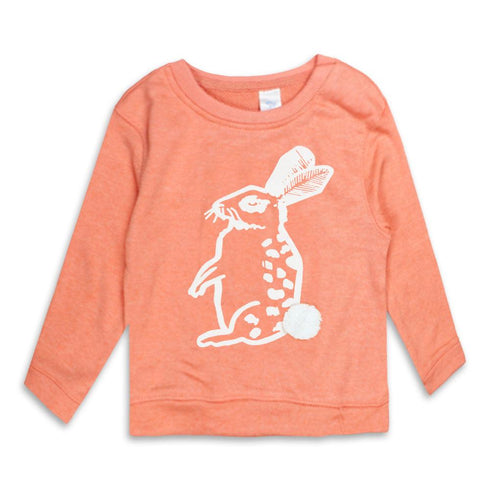 BABY CLUB Rabbit Pink Girls Cotton Terry Sweat Shirt 2 Piece Set