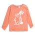 BABY CLUB Rabbit Pink Girls Cotton Terry Sweat Shirt 2 Piece Set
