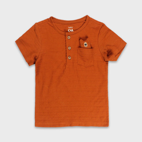 BABY Club Brown Boys Cotton T shirt