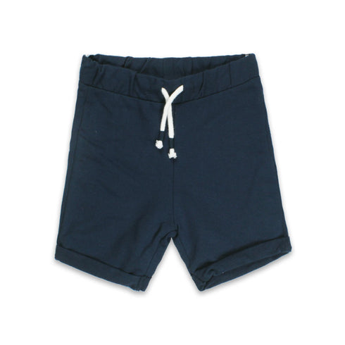 BABY Club White Draw Cord Blue Boys Cotton Terry Shorts