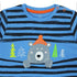 BABY GO Bear Blue Stripes Boys Cotton T shirt