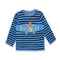 BABY GO Bear Blue Stripes Boys Cotton T shirt