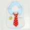 BABY Tie Print Blue Boys Cotton Bib