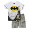 BATMAN Print White Boys Premium Cotton Tshirt 2 Piece Sets