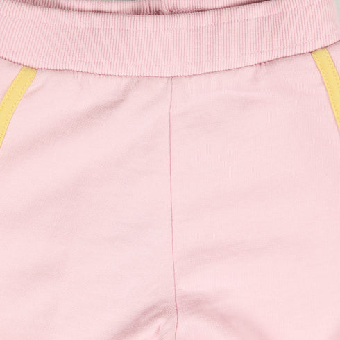 BLUE AGE Girls Pink Cotton Terry Trouser