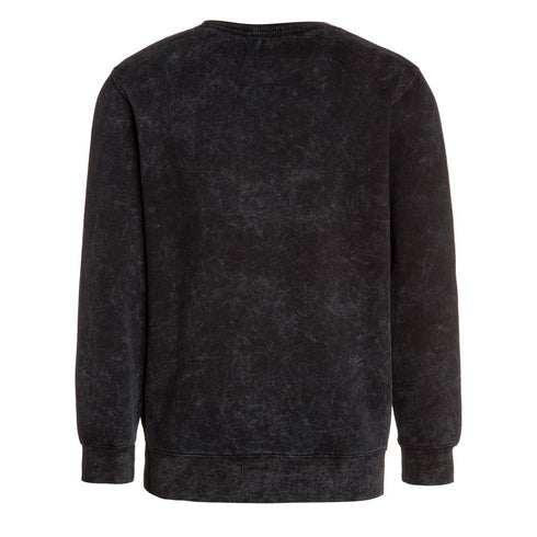 BLUE SEVEN Make Choice Black Acid Washed Heavy Fleece Sweat Shirt