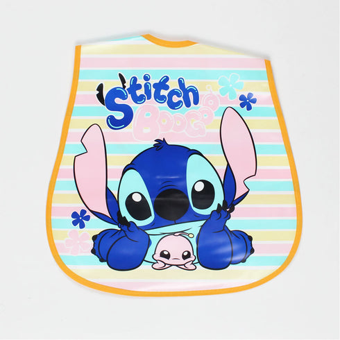 Baby Soft Waterproof Yellow Stitch Boo goo Print Girls Bib