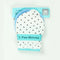 Black Polka Dots White And Blue 2 Pair Mittens