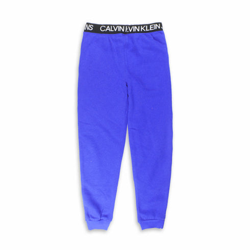 CALVIN KLEIN Blue Boys Cotton Fleece Trouser