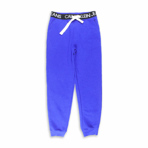 CALVIN KLEIN Blue Boys Cotton Fleece Trouser