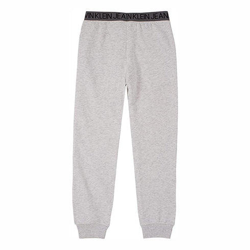 CALVIN KLEIN Light Grey Boys Cotton Fleece Trouser